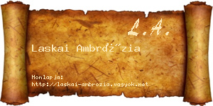 Laskai Ambrózia névjegykártya